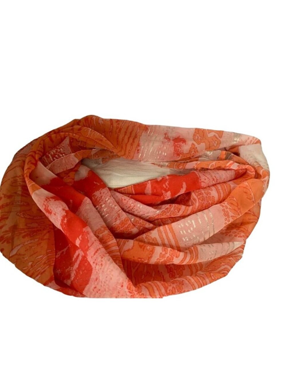 Womens Maurices Infinity Orange Scarf 27" x 37"